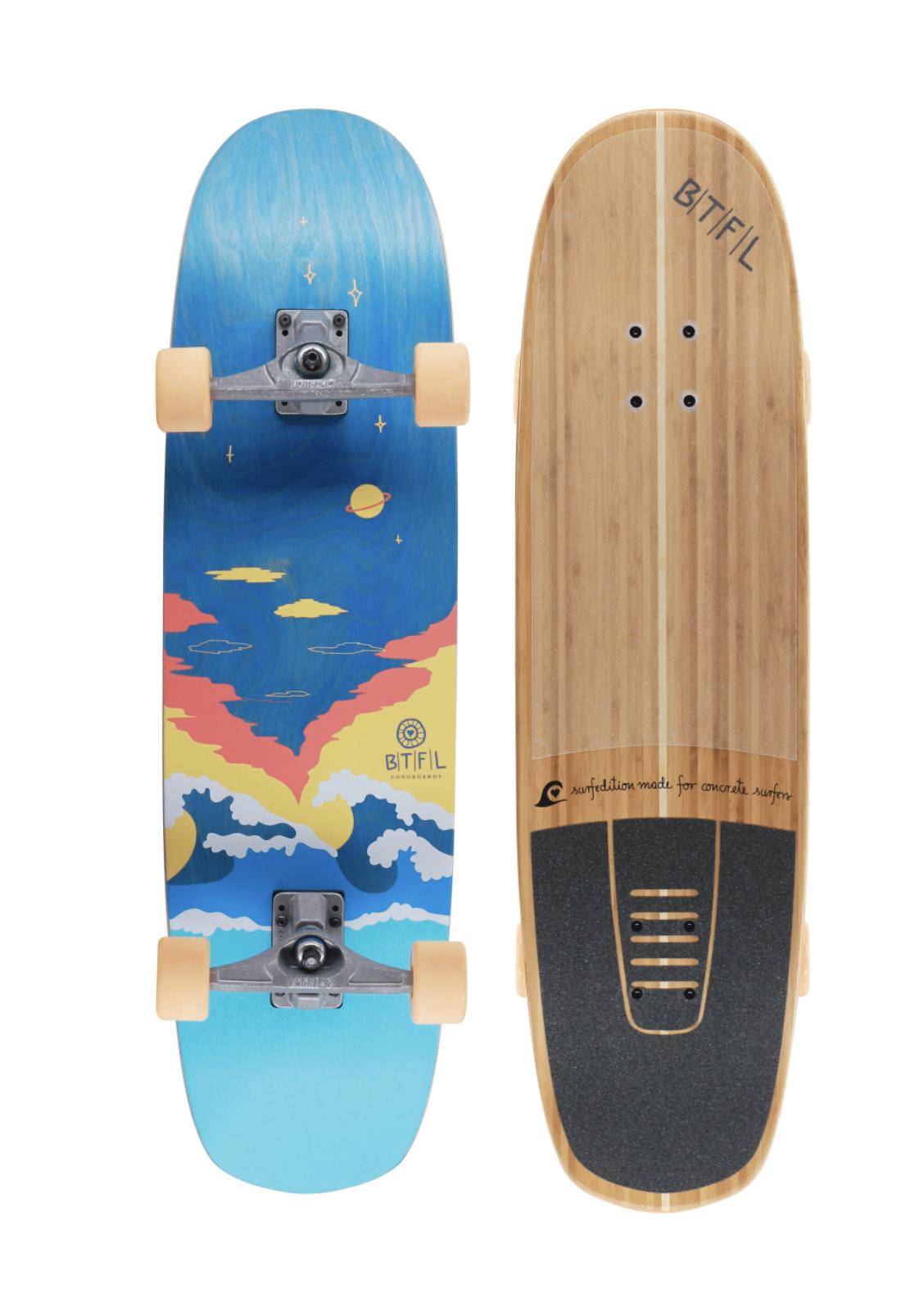 BTFL LENNY - Surfskate Board with Nose and Tail