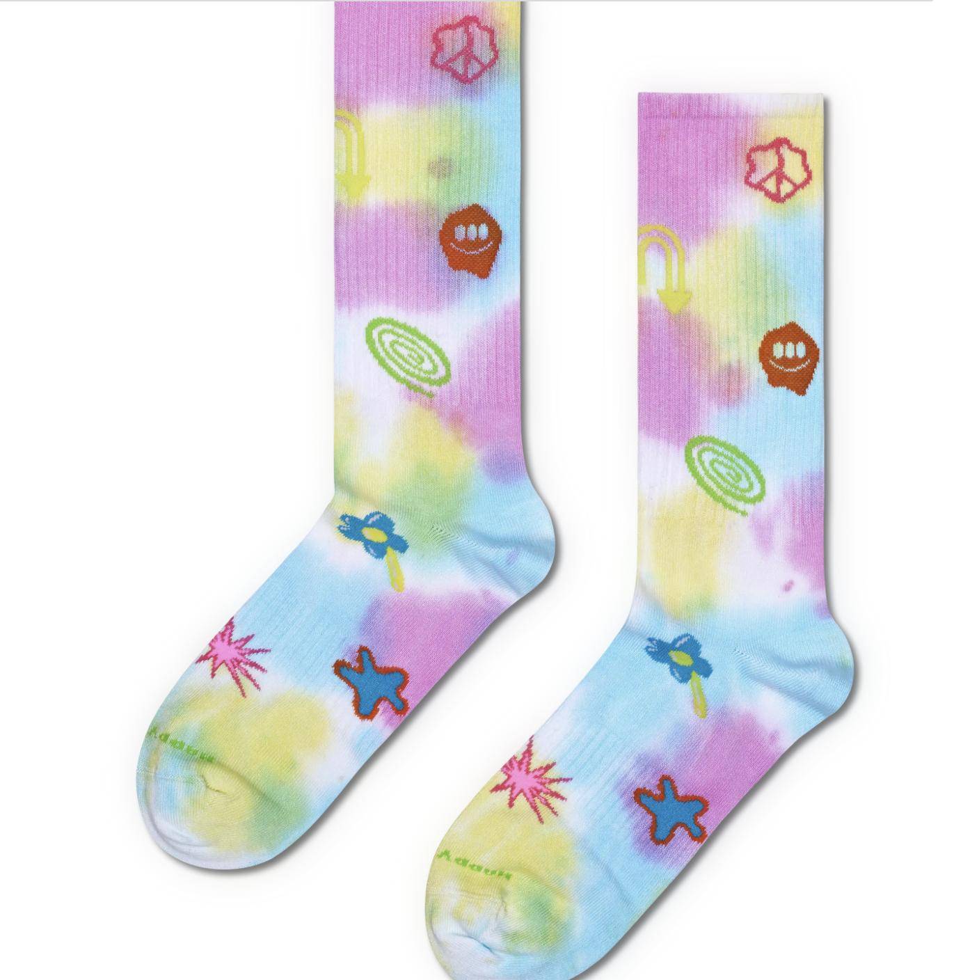 Happy Socks Hyper Tie-Dye Sneaker Sock