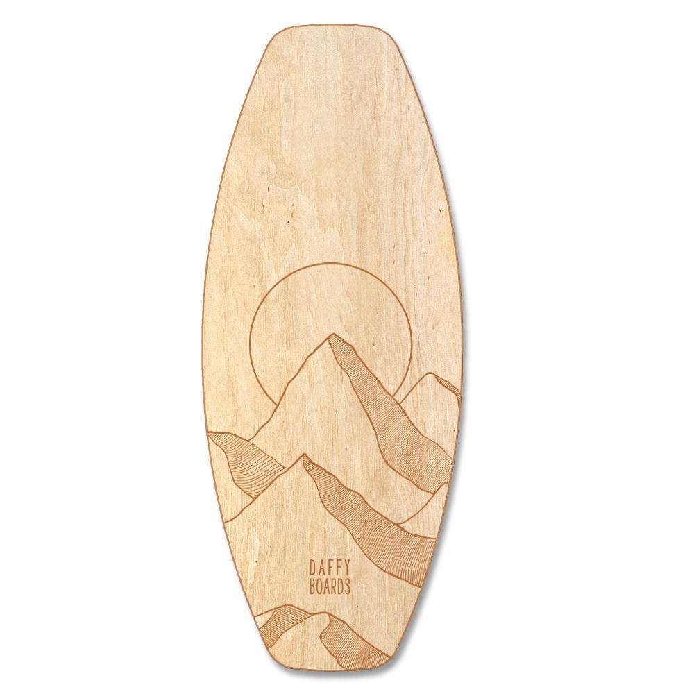Daffy Boards Allrounder Balance Board Set mit Korkrolle - Design: Sundowner