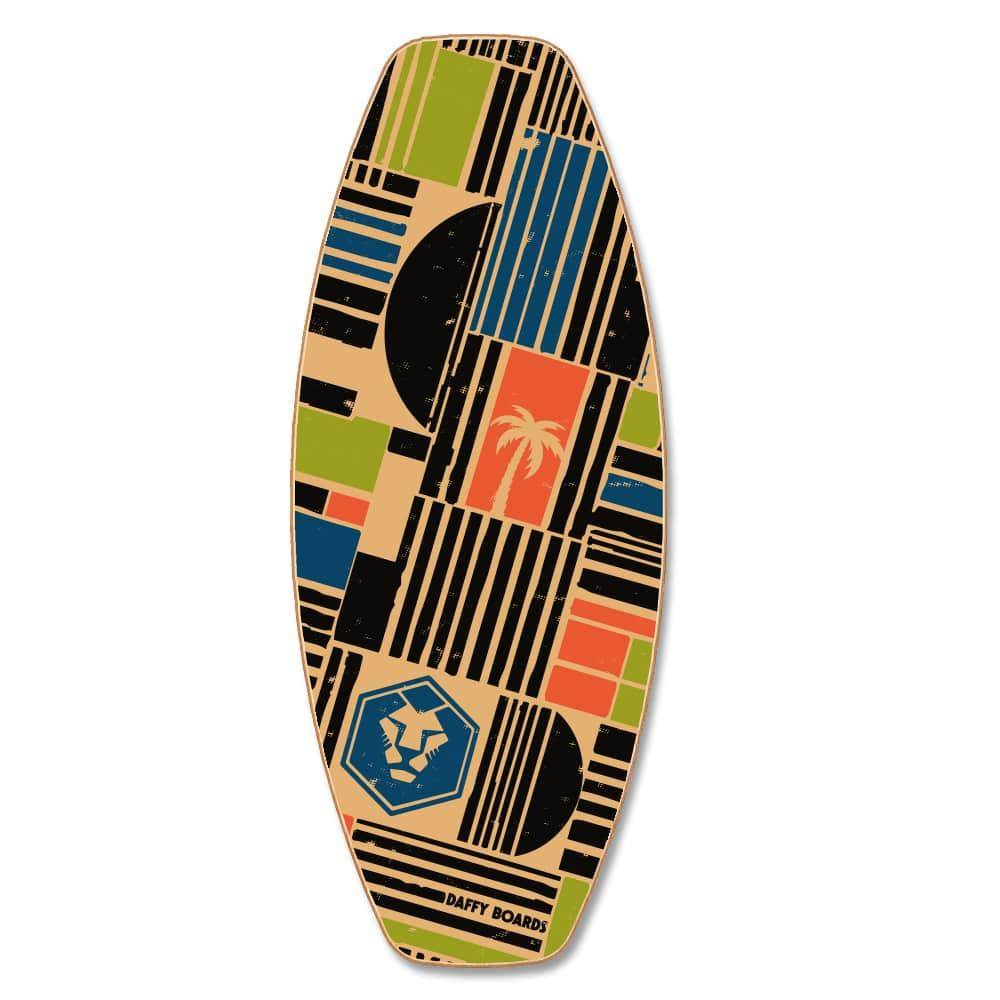 Daffy Boards Super-Bundle: Balance Board + Rolle + Kork-Halbkugel + Ständer, Design Shapes