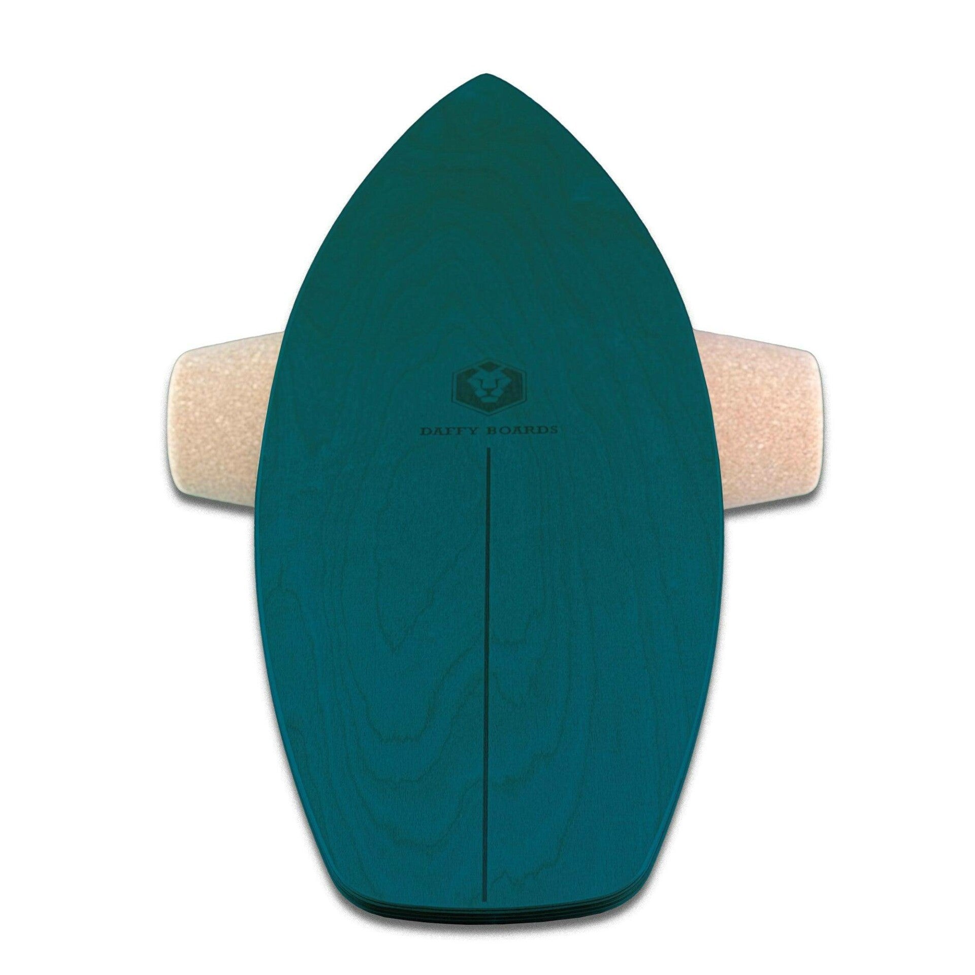 Daffy Boards Super-Bundle: Surf Balance Board + Rolle + Ständer, Design: Teal