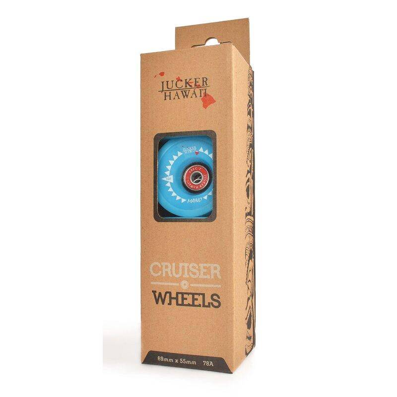 JUCKER HAWAII Longboard Wheels MANO 69mm 78A CP52 incl. Bearings & Spacers (Set of 4)