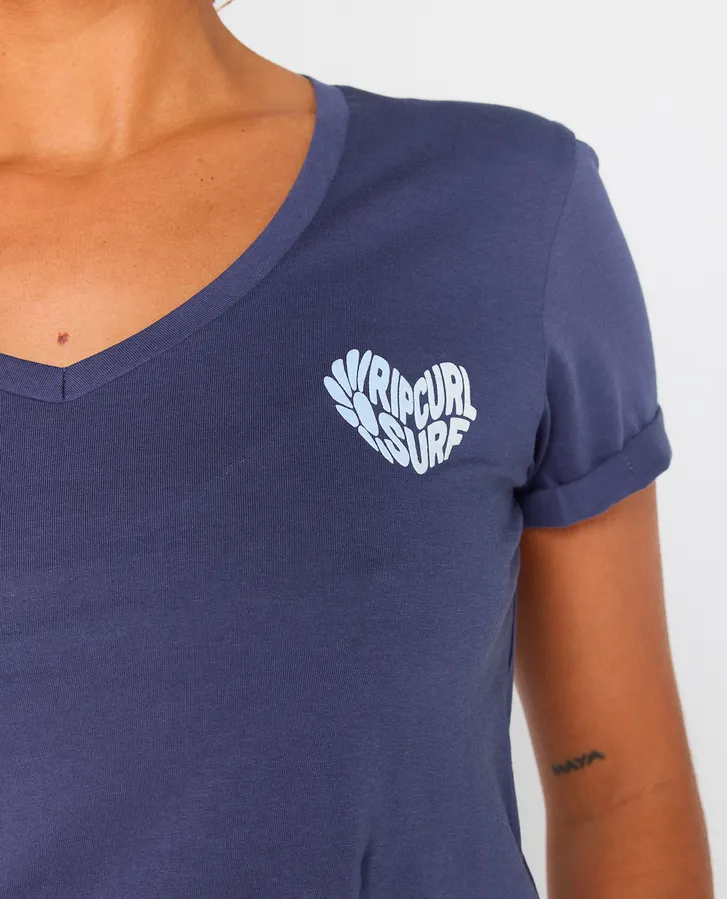 Rip Curl Heart V-Neck Tee T-Shirt