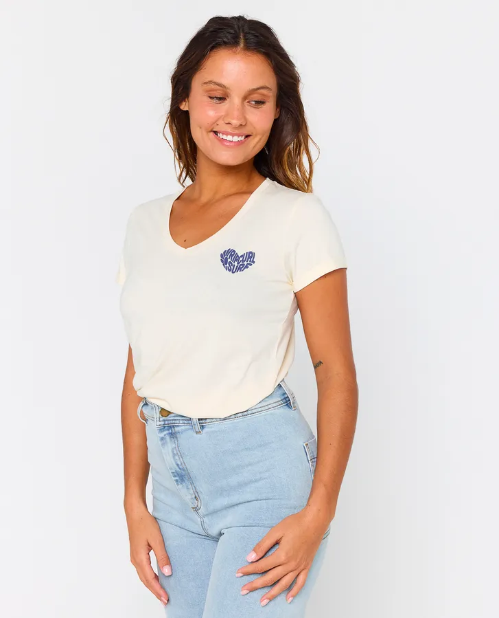 Rip Curl Heart V-Neck Tee T-Shirt