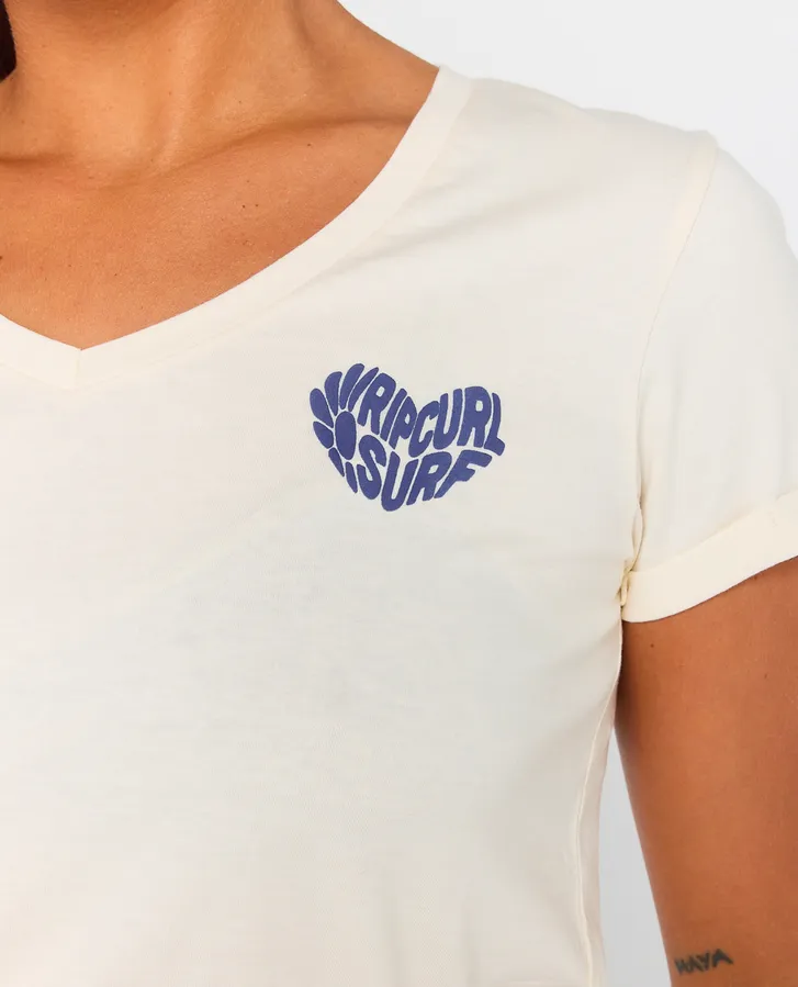 Rip Curl Heart V-Neck Tee T-Shirt