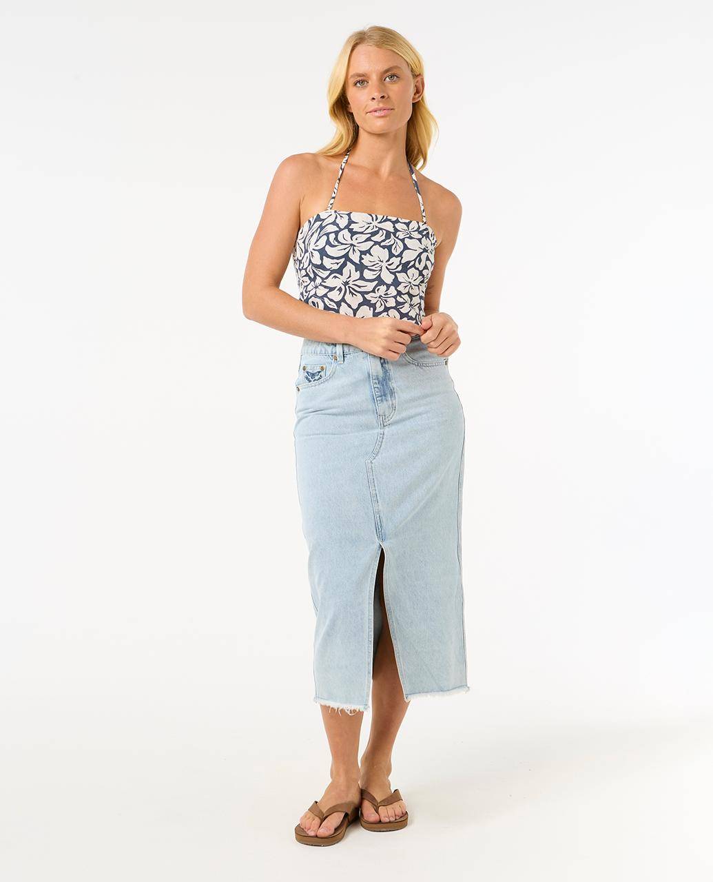 Rip Curl Drapiertes Bandeau-Top – Elegantes Sommertop