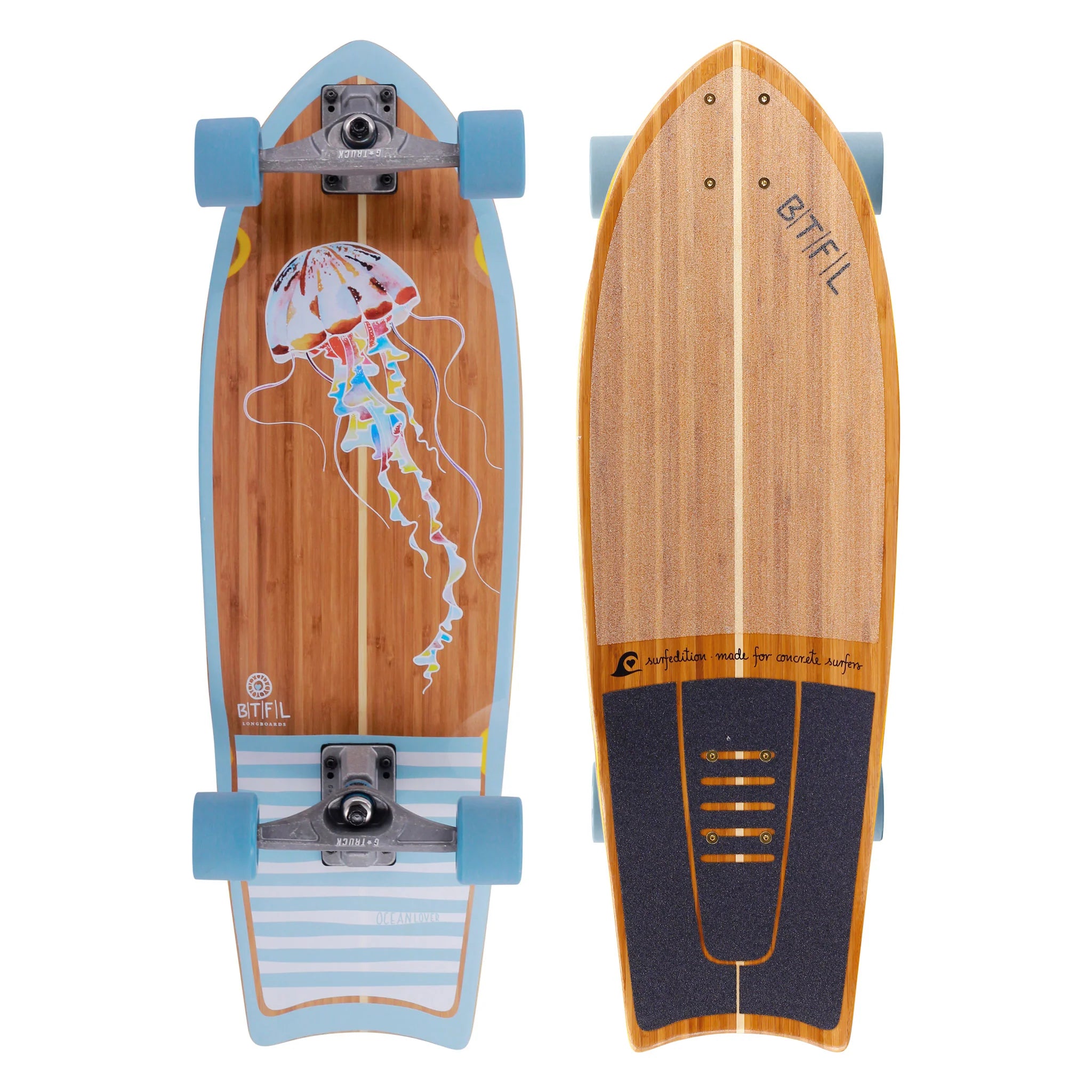 BTFL AURELIA - komplett Surfskate 30" x 9.65" mit Kicktail
