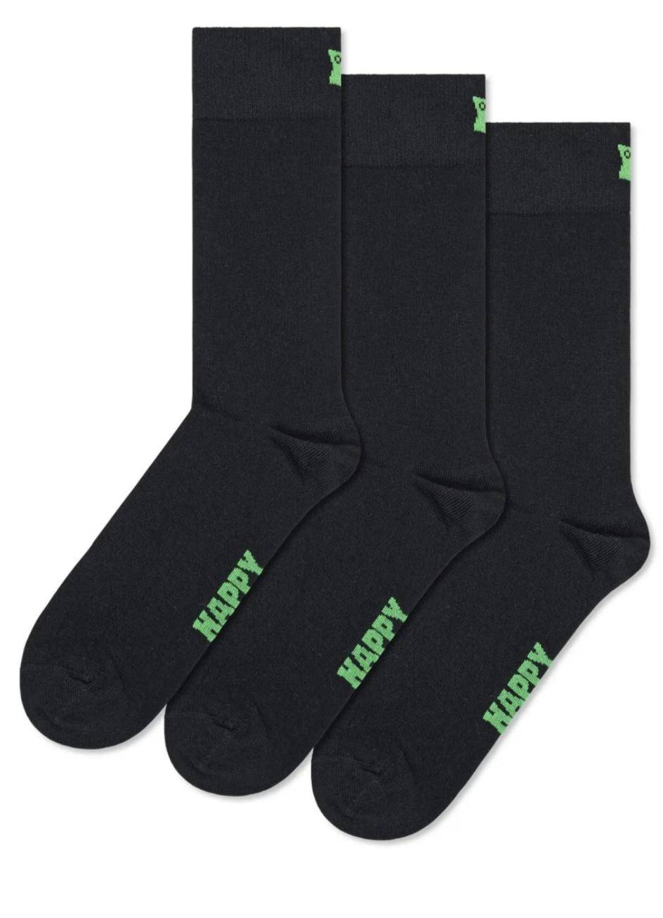 Happy Socks - 3-Pack Solid Socks