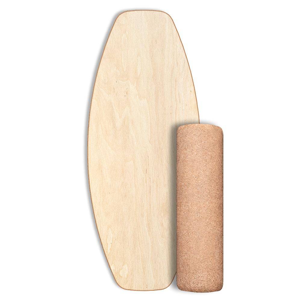 Daffy Boards Allrounder Balance Board Set mit Korkrolle - Design: Blank / DIY