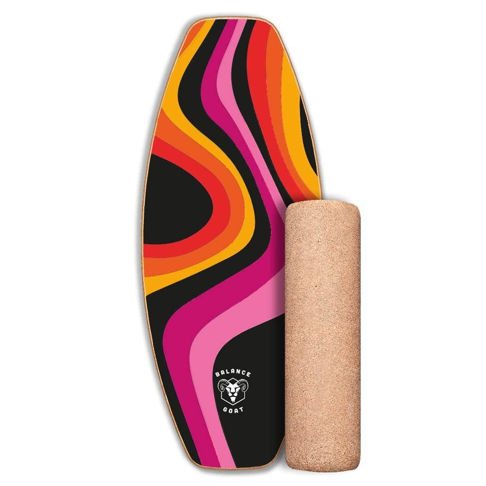 Daffy Boards Allrounder Balance Board Set mit Korkrolle - Design: Balance Goat Pro Model