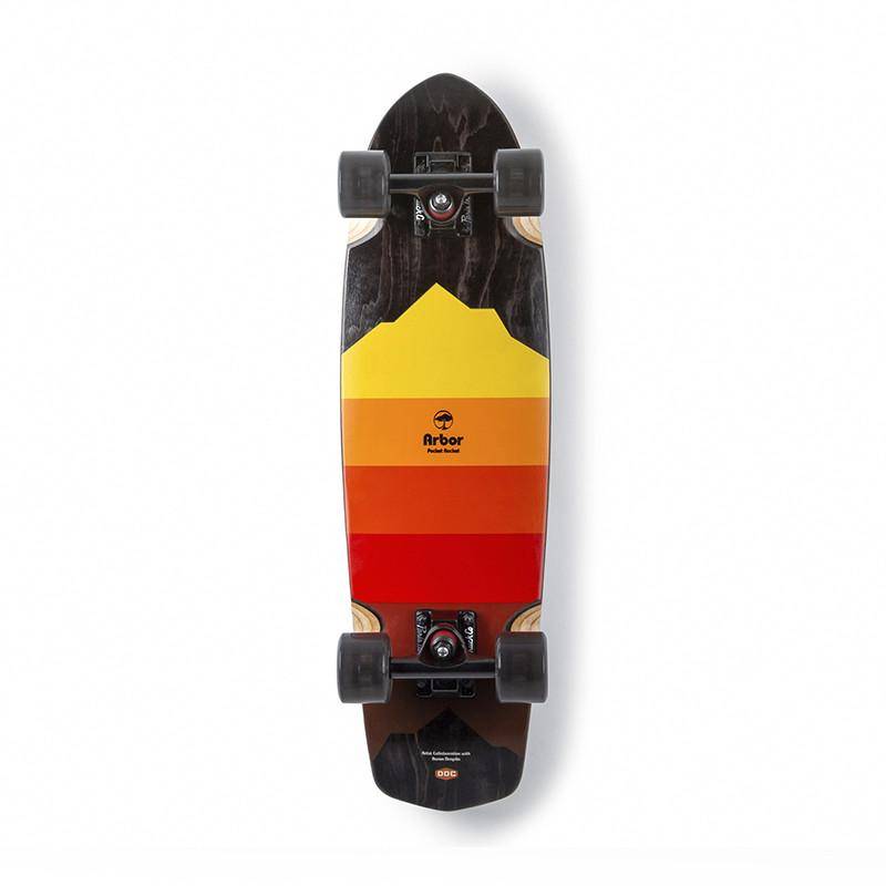 ARBOR POCKET ROCKET ARTIST SERIES DRAPLIN II 27” CRUISER SKATEBOARD COMPLETE