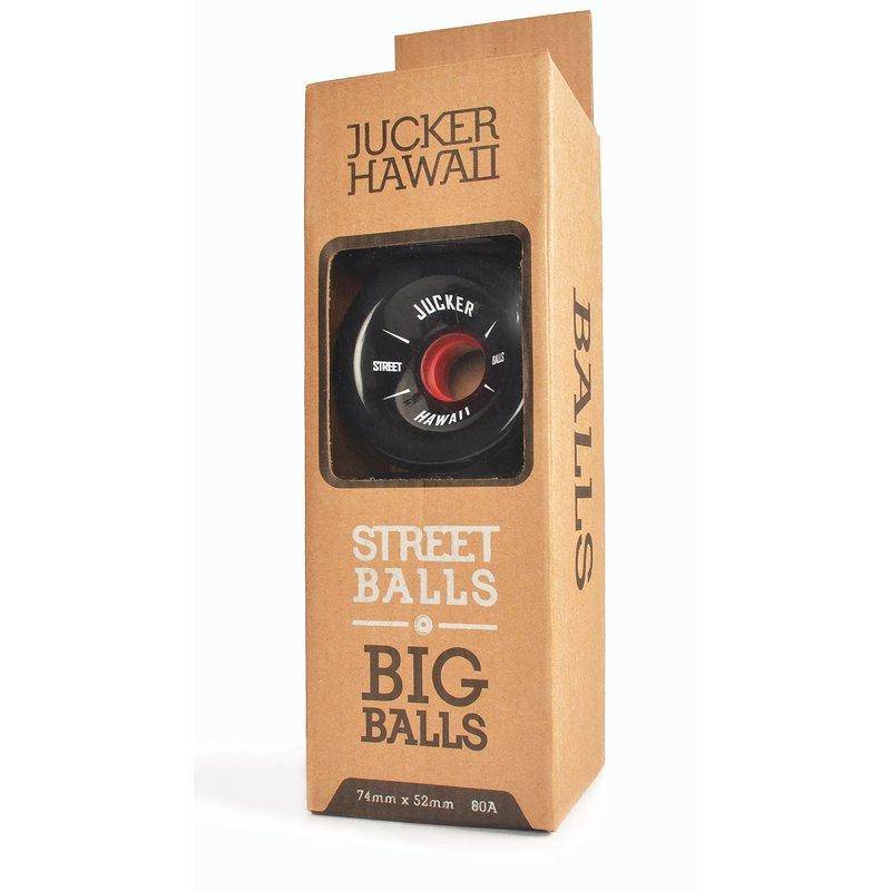 JUCKER HAWAII Longboard Wheels BIG BALLS 74mm 80A CP45 (4 pcs) Black