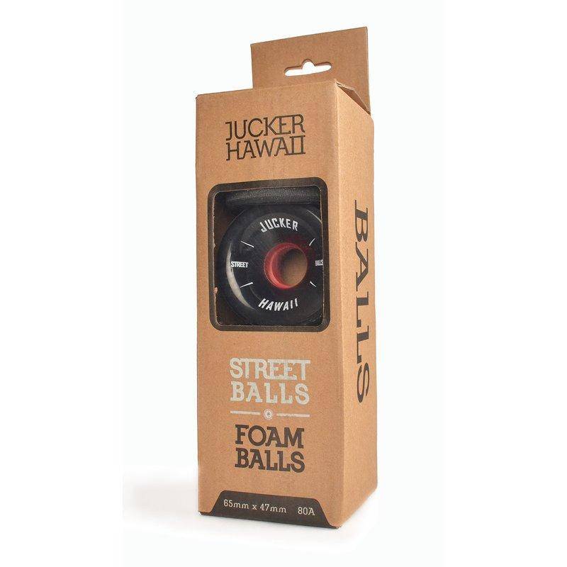 JUCKER HAWAII Longboard &amp; Mini Cruiser Rollen FOAM BALLS 65mm 80A CP40 (4er) Black