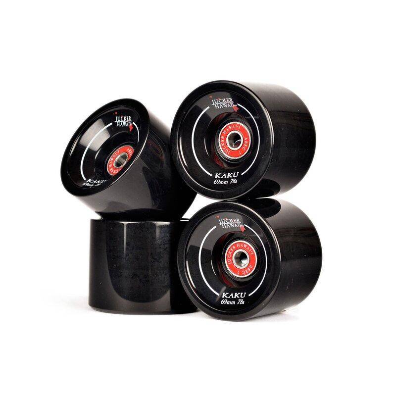 JUCKER HAWAII Longboard Wheels KAKU 69mm 78A CP52 incl. Bearings & Spacers (Set of 4)