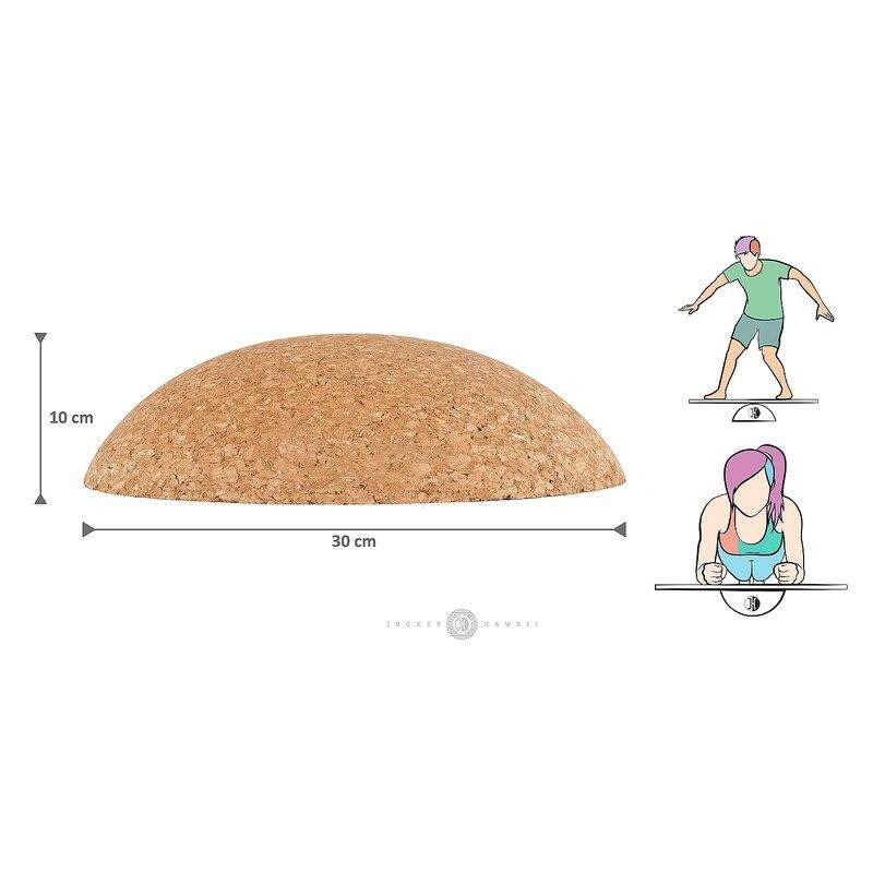 JUCKER HAWAII Korkhalbkugel - Plank Ball für Balance Boards