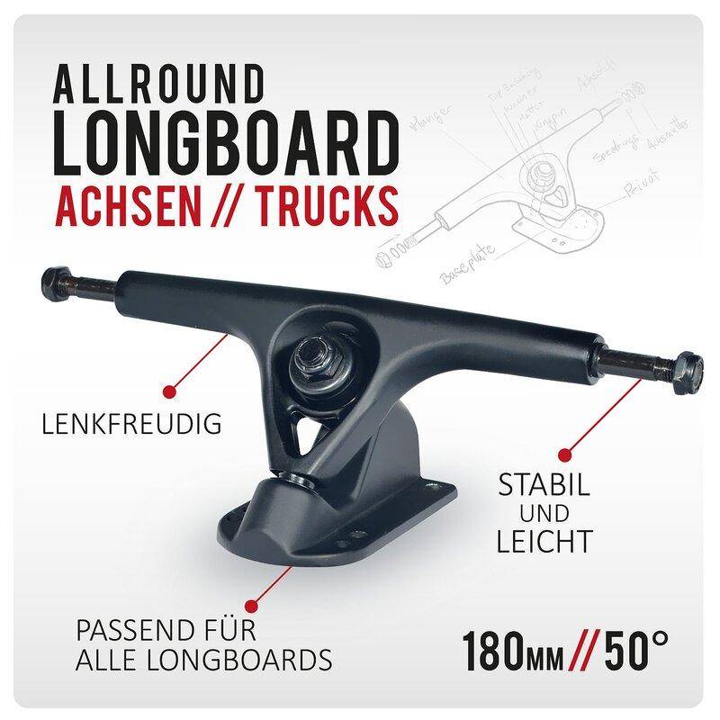 JUCKER HAWAII Allround Longboard Trucks // Set of 2 matte black