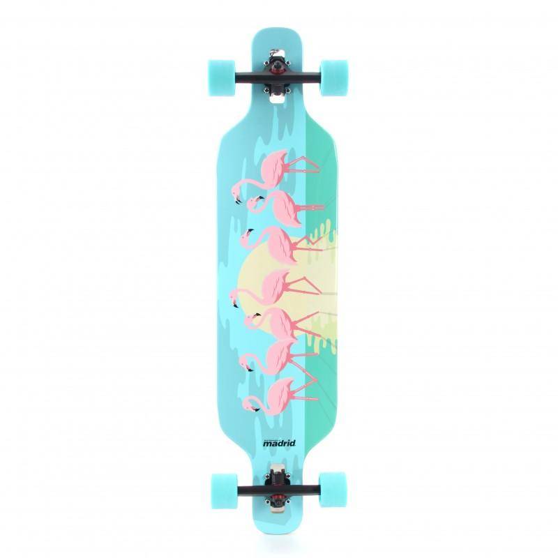 MADRID FLAMINGOS 40" DROP THROUGH LONGBOARD COMPLETE
