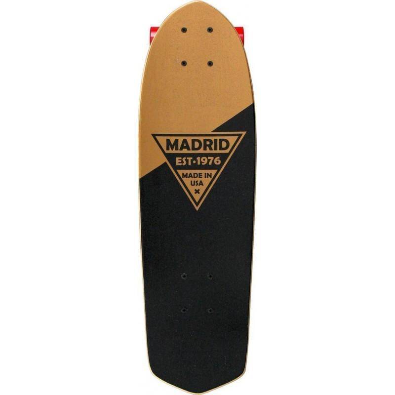 MADRID PARTY 24" GOLD METALLIC LOGO - CRUISER SKATEBOARD COMPLETE