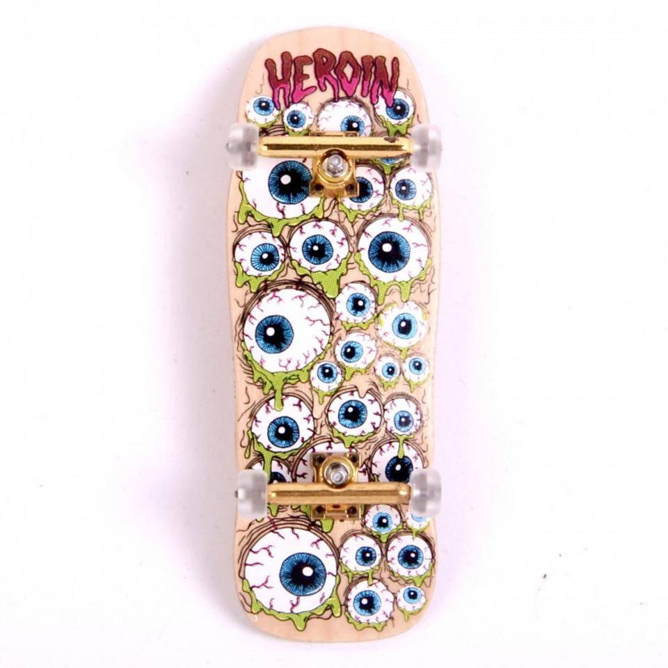 Custom Pro X Heroin Skateboards Eyes Fingerboard Komplett