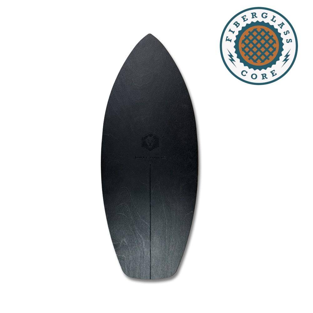 Daffy Boards Surf Style Balance Board mit Fiberglas-Kern - Design: Black