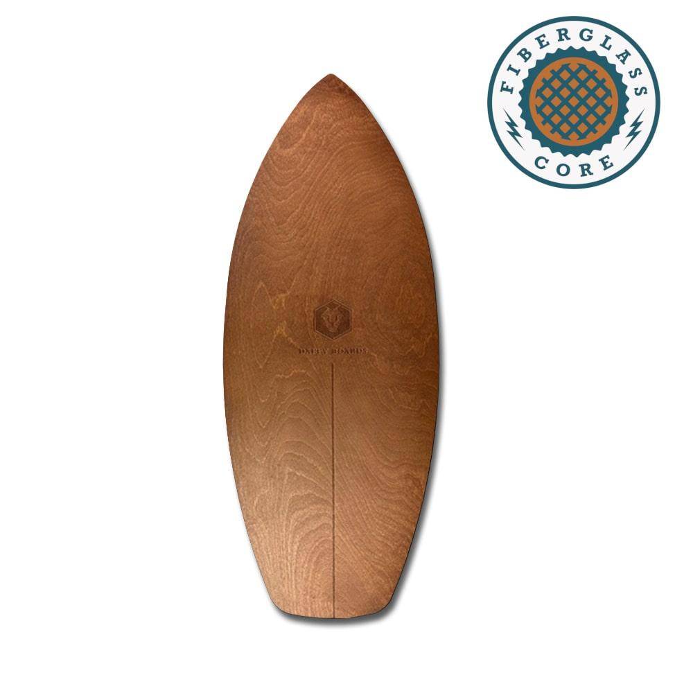 Daffy Boards Surf Style Balance Board mit Fiberglas-Kern - Design: Walnut