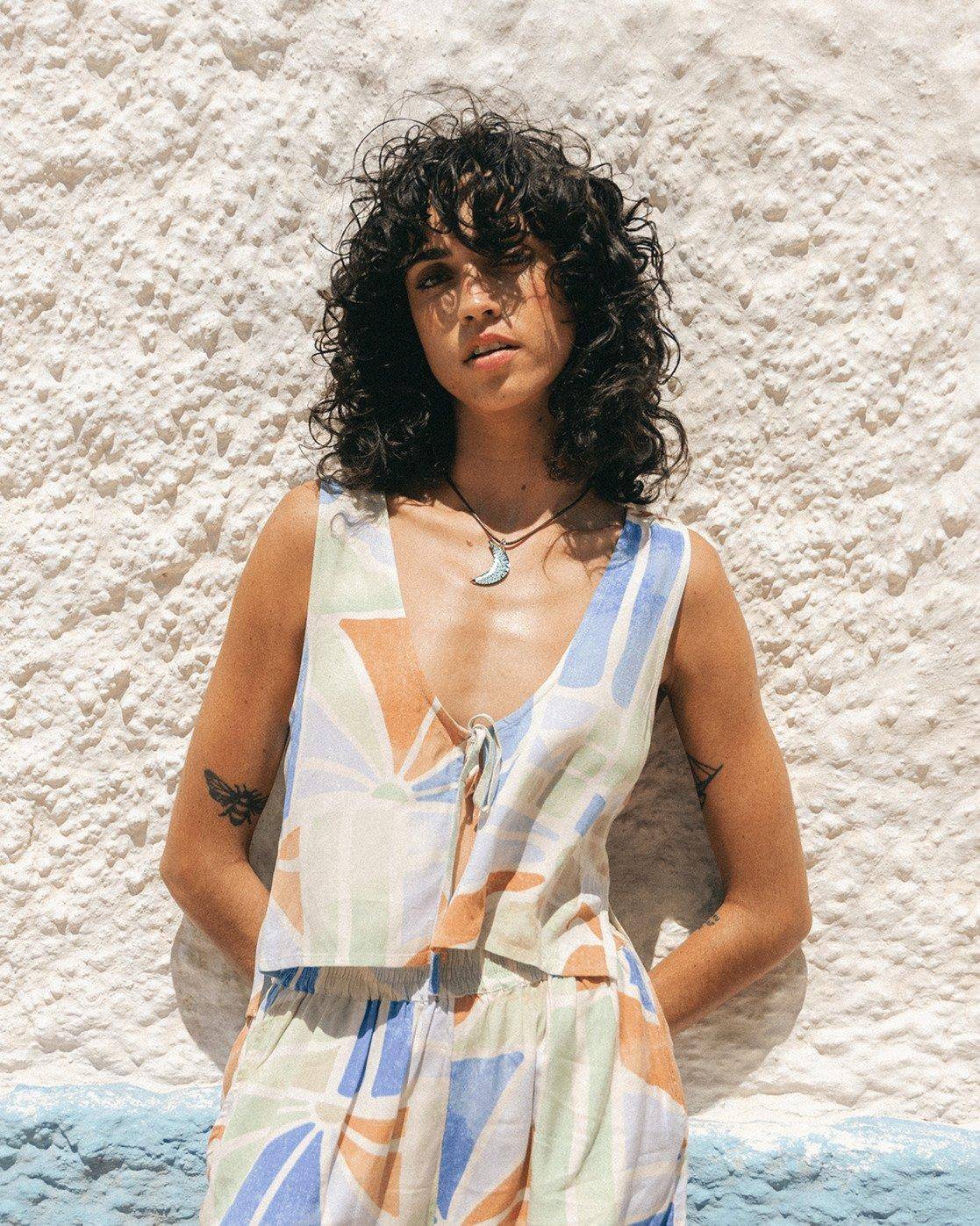 Billabong Mystic Tides Tie - Kurzes Oberteil mit offener Vorderseite für Frauen